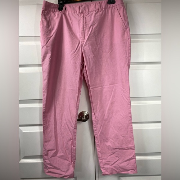 Lauren RALPH LAUREN  PINK COTTON CLASSIC PANTS 12 Green Label Chino Khaki Style - Picture 1 of 7